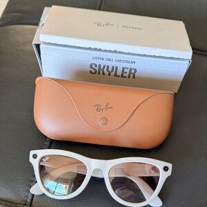 Ray-Ban Shiny Chalky Gray Sunglasses Meta glasses